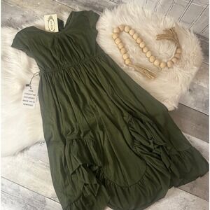 *NEW* Joyfolie Mia Joy Girls BRAELYN DRESS IN OLIVE GREEN Size 7
